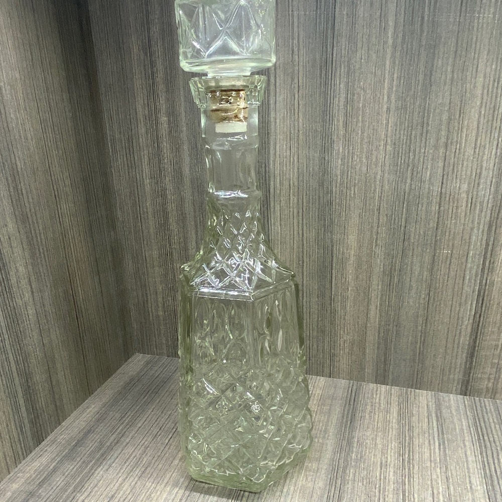 Vintage Glass Decanter with Stopper